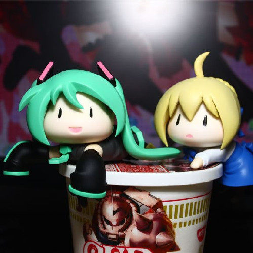 初音未来 miku saber 吾王 萌萌杯面压/泡面压GK手办多色成型