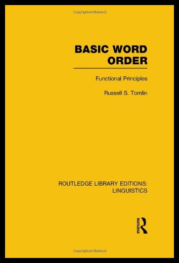【预售】Basic Word Order (Rle Linguistics B):