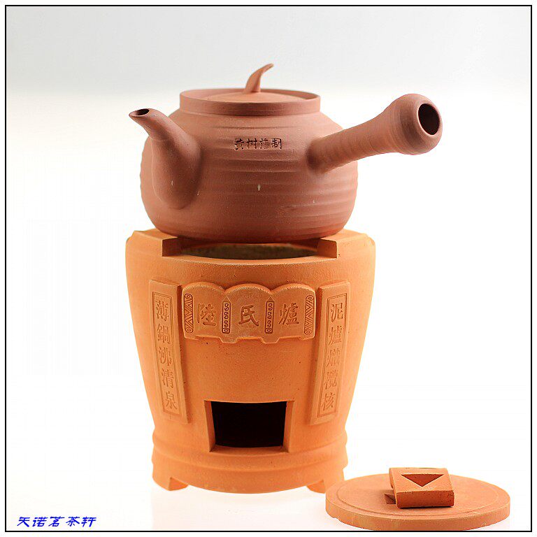 纯手工制作 陆氏茶炉/红泥炭炉/风炉仔+手拉砂铫 潮州工夫茶四宝
