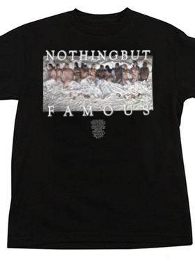 踢恩踢 Kanye West FAMOUS Tee 37侃爷圆领卡戴珊短袖嘻哈印花T恤