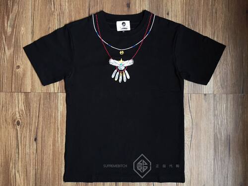 tca老鹰刺绣羽毛短袖t恤现货