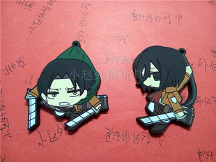 特价 日单正版散货 进击的巨人 橡胶挂件 吊起来系列 兵长 艾伦