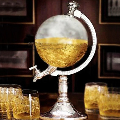 地球仪倒酒器倒酒架酒炮分酒器酒吧用品调酒用具洋酒啤酒酒具酒壶_虎窝淘