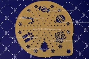 六等分/糖果礼物/圣诞系列/亚克力糖霜模/糖粉筛/蛋糕模/喷花喷画