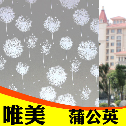 蒲公英自粘磨砂办公室移门防水