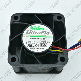 Nidec 4线加压思科电源风扇W40S12BS4A5 4028 0.73A DC12V 原装