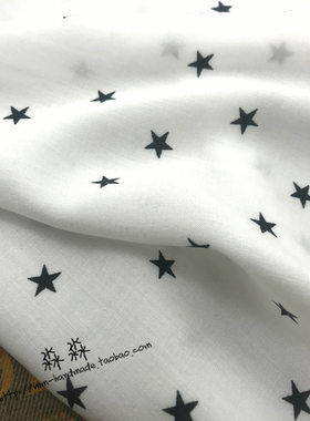 印花水玉波点五角星布艺人造棉