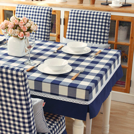餐桌布布艺桌套椅套，套装美式欧式简约现代田园，桌套椅套可定制
