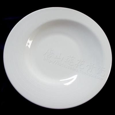 12英寸唐山纯白色异形骨质瓷餐具