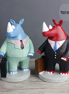 树脂可爱风卡通趣味动物桌面摆件