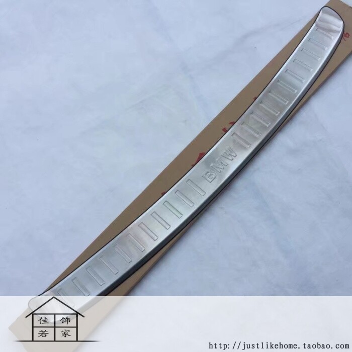 11-16款宝马X3 专用不锈钢后护板 防刮伤行李箱防护板 后杠踏板贴