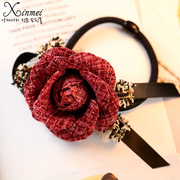 Xin Mei camellias Korean string ornaments small loving circle the fields breathe sweet Butterfly headdress string flower card