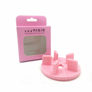 美甲亚克力莲花座 塑料练习架 可卸甲片支架 艺术假指甲固定底座