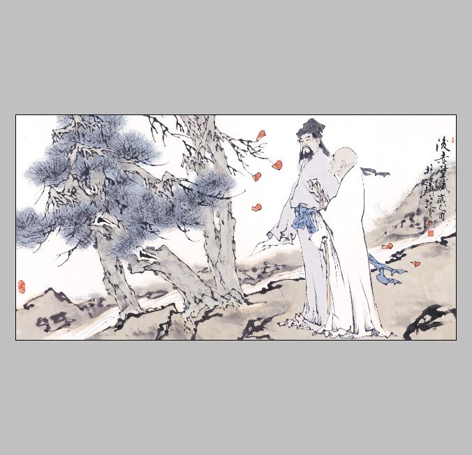 国画装饰画画芯名家字画高清微喷