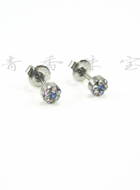 舒舒梅花医用钢粗针不怕水耳钉