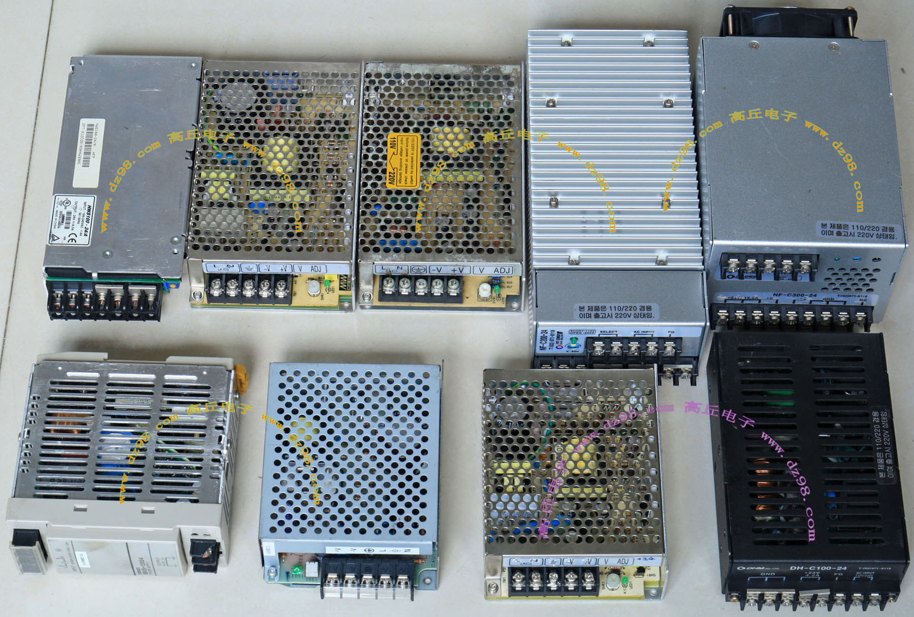 9种24V 25W-300W 开关电源 原装拆机 详细看描述