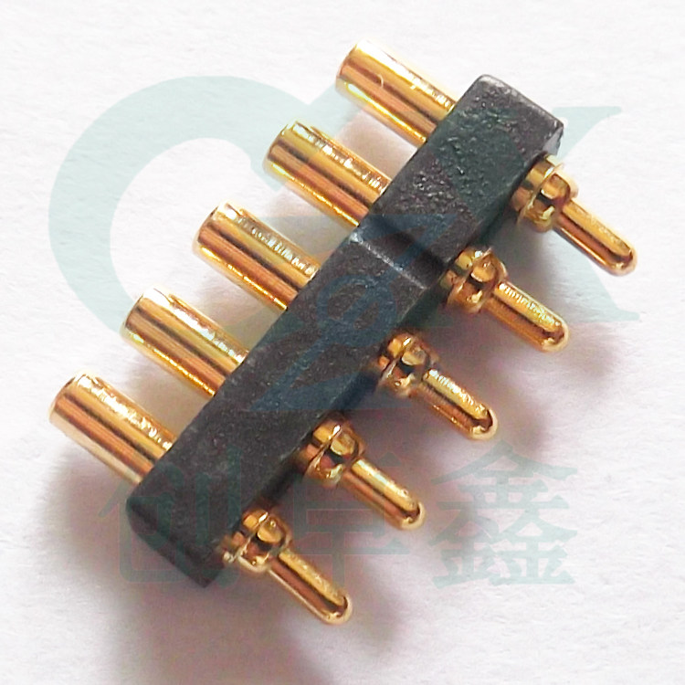5pin连接器 pogo pin 镀金弹簧针 大电流接触针 厂家直销质量保证