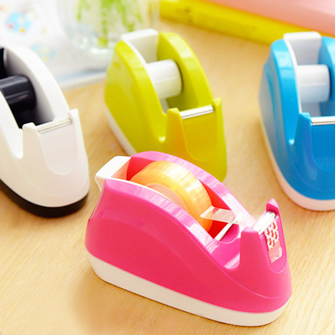 得力808 得力彩色创意胶带座打包器胶带切割器 适用于12-18MM胶带