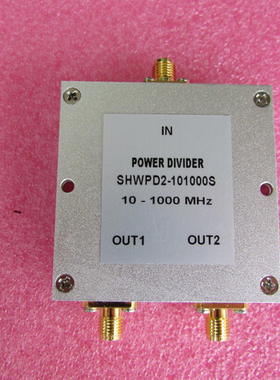 10-1000MHz 1W SMA N RF 射频同轴 2路 一分二功分器 频率可定制