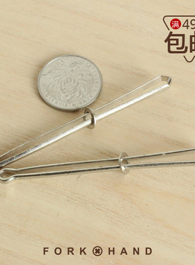 叉子手工穿带器辅料不锈钢紧带穿引器 穿松紧带工具牛筋绳子夹针