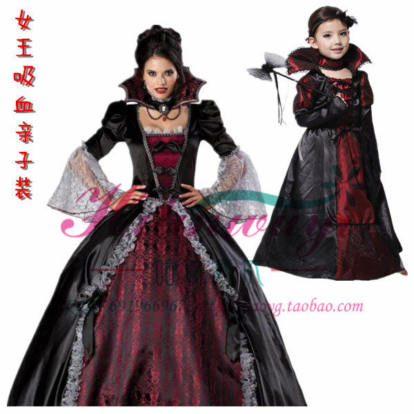 cosplay万圣节衣服成人化妆舞会酒吧派对亲子演出儿童女巫婆服装