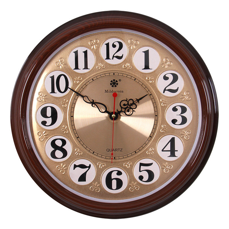 厂家直销16英寸圆形中式挂钟艺术复古钟表客厅卧室静音怀旧石英钟,家居饰品,挂钟,淘宝优惠券,粉丝福利购,淘宝优惠卷