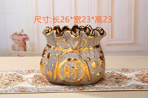 发财陶瓷花盆中布袋镀层