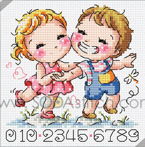 皇冠小小鱼跳跳新款十字绣套件