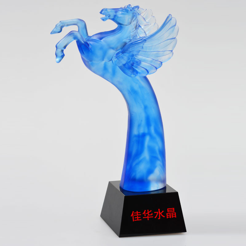 琉璃水晶奖杯奖牌 飞马 客户合作伙伴 公司活动商务礼品