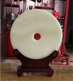 阿富汗玉石平安扣和氏璧玉石摆件精美搬新家礼物客厅酒柜装饰包邮