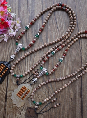民族风如意算盘菩提子佛珠项链