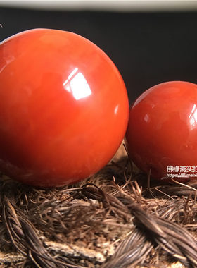 猛料天然南红散珠单珠多宝珠DIY手链配珠10 12 14 16 18 20MM满红
