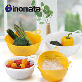 沥水碗 水果盆 Feeling系列 洗菜盆 日本进口Inomata沥水盆