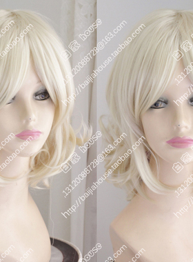 欧美软妹硬妹短卷发 淡金色梨花蛋卷发 萝莉芭比 时尚自然蓬松