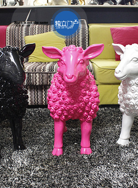 欧式风动物样板间婚房模型装饰品