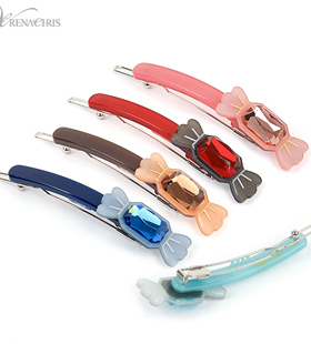 Angelrena韩国进口发饰 正品 可爱诱人糖果水晶边夹 发夹刘海夹F2