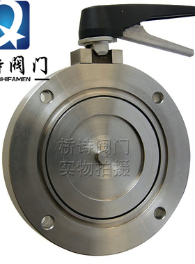 304-KF真空蝶阀 不锈钢手动真空对夹式蝶阀 法兰蝶阀 GI-40~GI100