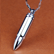 Wing men''s silver jewelry 925 silver bullet necklace pendant bullet carving pendant pendants birthday gifts accessories