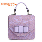 Red Dragonfly new trend sweet beauty bag diagonal baodan Butterfly lace shoulder bag lady bag