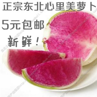 心里美萝卜 东北雌性大红萝卜 心里美种子 水果花心新鲜包邮
