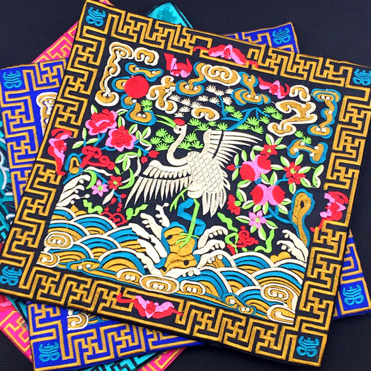 Chinese style characteristic Embroidery gift Qing Robes Red-crowned crane pattern Embroider piece Cup mat Mouse padin the Arts and crafts , Folk arts and crafts Features , Embroidery  category - from Buy2taobao.com to provide professional Taobao agent buy service