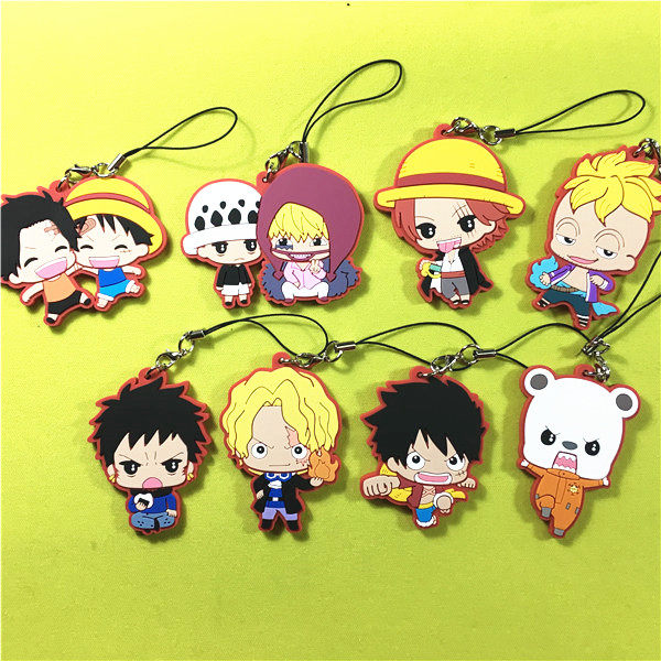 绮丽屋日本原单散货动漫周边海贼王onepiece路飞橡胶挂件满百包邮