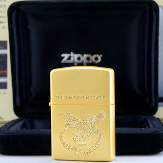 原装正品zippo打火机 1993年镀金蚀刻礼盒套装G美国正版