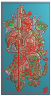 精雕线图 精雕 雕刻 JDP JD651 源文件 浮雕图 精品门神5