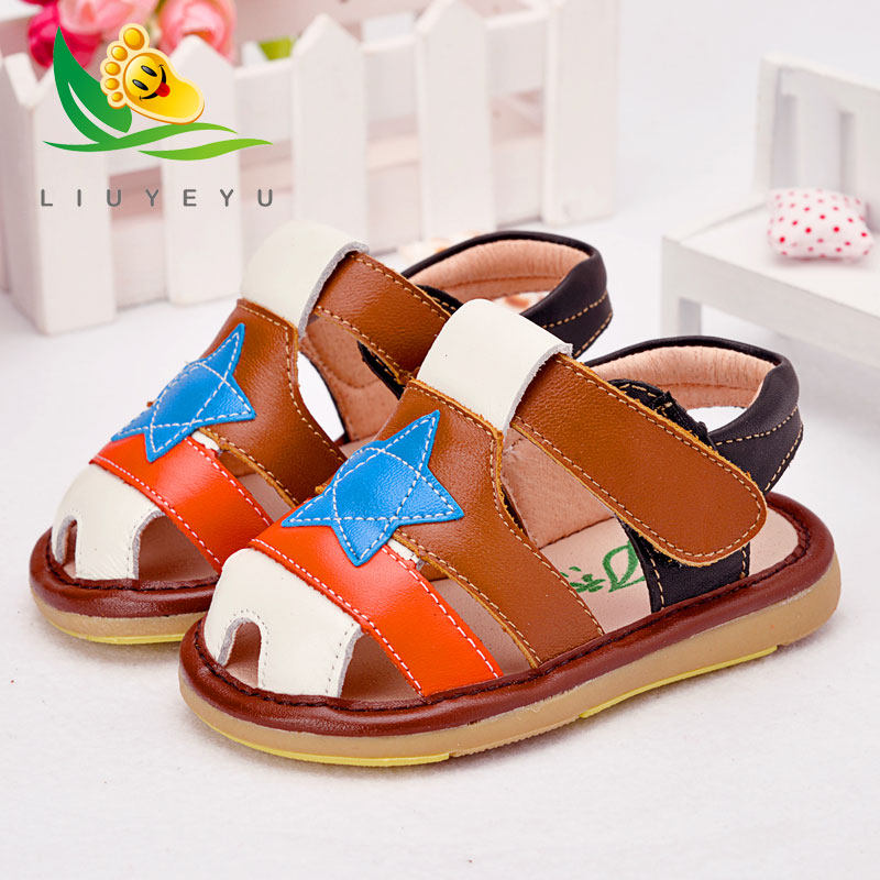 Sandales enfants en cuir Baotou coutures en cuir pour été - semelle tendon - Ref 1053426 Image 1