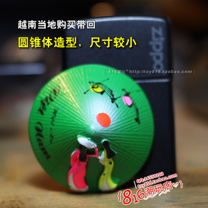 越南购买带回 越南传统草帽-斗笠 美女风景款 多彩笠帽冰箱贴