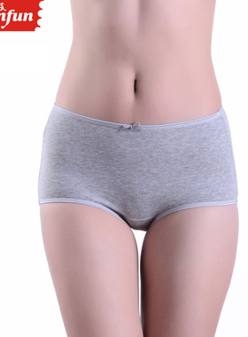 4条包邮蝶安芬内裤女弹力棉纯棉裆中高腰平角正品大码四角裤 975