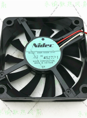 原装nidec D06R-05SS6 01H1 5V 0.11A 6010 3线 静音 散热风扇6CM