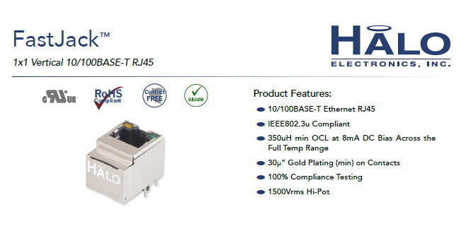 网络变压器网络接口 HFJV1-E2450-L78RL HALO全新原装质量保证