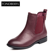 Fondberyl/feibolier 2015 winter new style leather flat shoes in Europe and America FB54118137